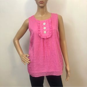 Lilly Pulitzer Pink Silk Cotton Tank